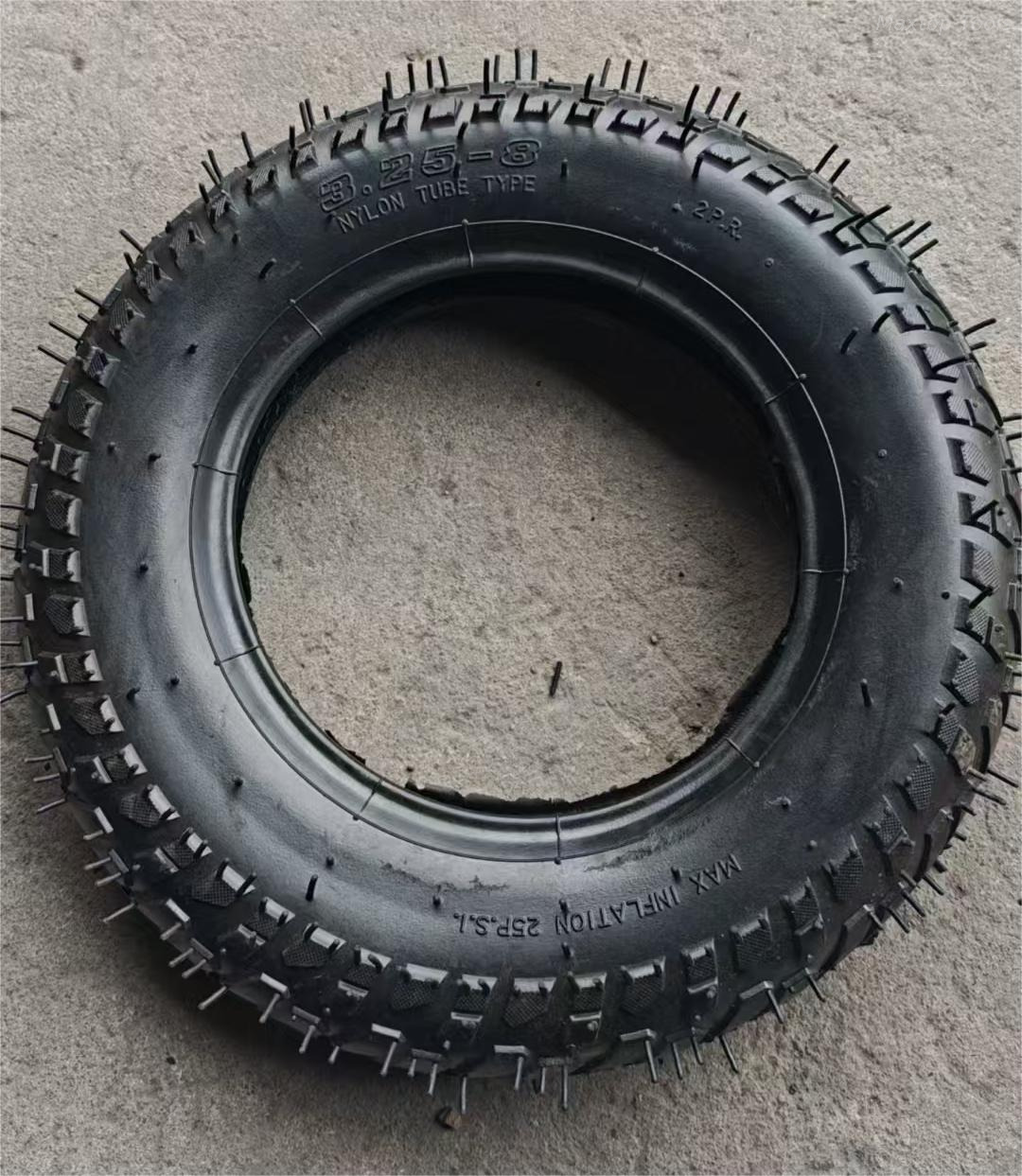 3.25-8 RODAMIENTO DE BOLA Tirela de goma de rueda neumática 25 mm Diámetro de orificio para camión de carretilla