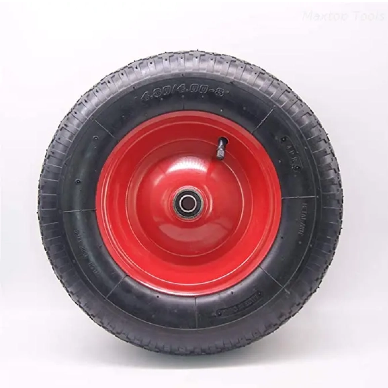 4.00-8 Pneumatic Rubber Wheel Barrow Tyre with Cross Pattern .png