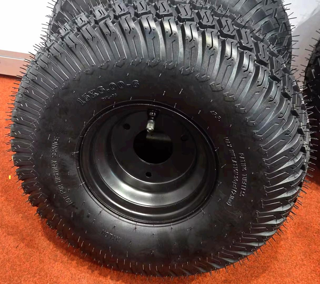 Neumático negro sin cámara 15x6,00-6, cortacésped de goma neumática de 4 capas duradero, Go-Kart ATV, accesorio de 4 ruedas, instalación DIY, repuesto nuevo