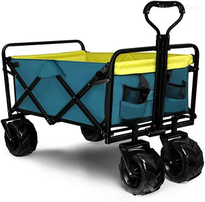 Carro de playa plegable, carrito de playa utilitario, carrito para exteriores, carrito para acampar al aire libre