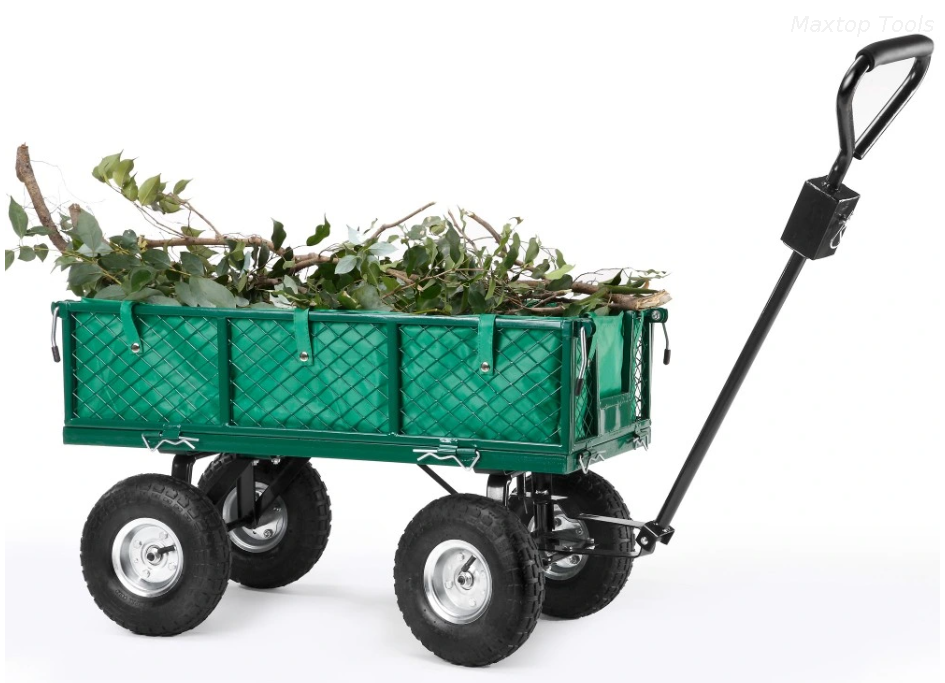 Carro de herramientas de jardín para uso general de malla de acero de valla móvil resistente 